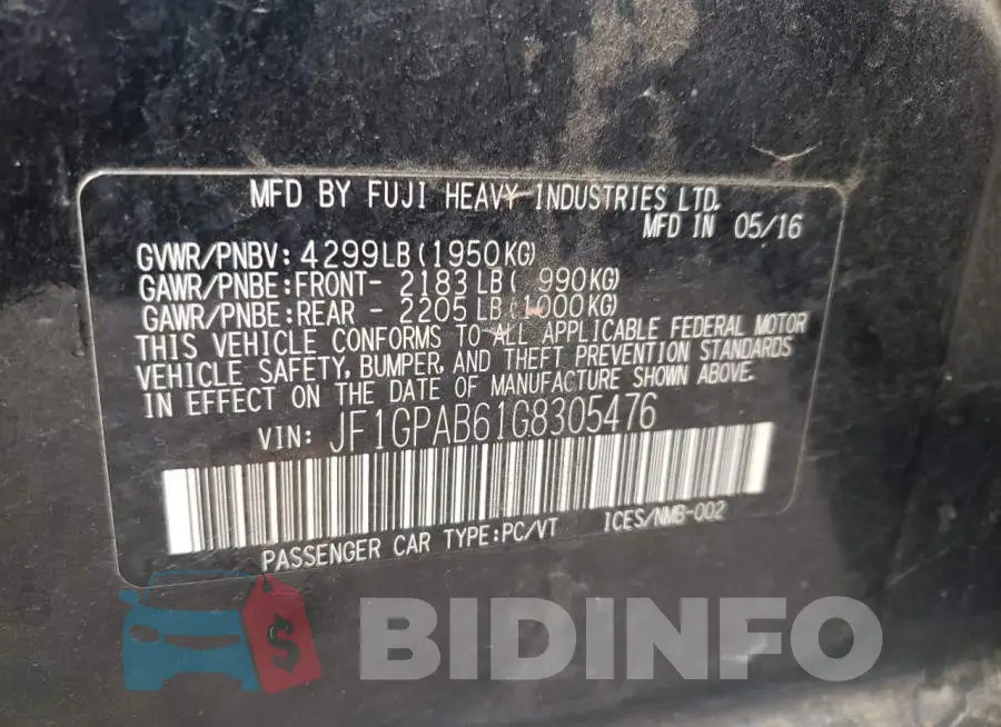 JF1GPAB61G8305476 Photo# 12