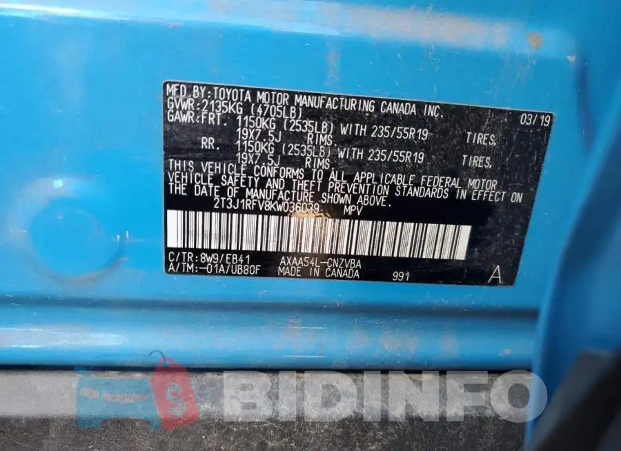 2T3J1RFV8KW036039 Photo# 12