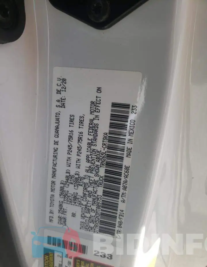 3TYRX5GN3MT009753 Photo# 12