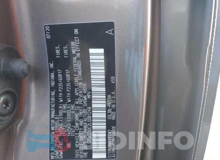 5TDKZ3DC2LS081248 Photo# 13