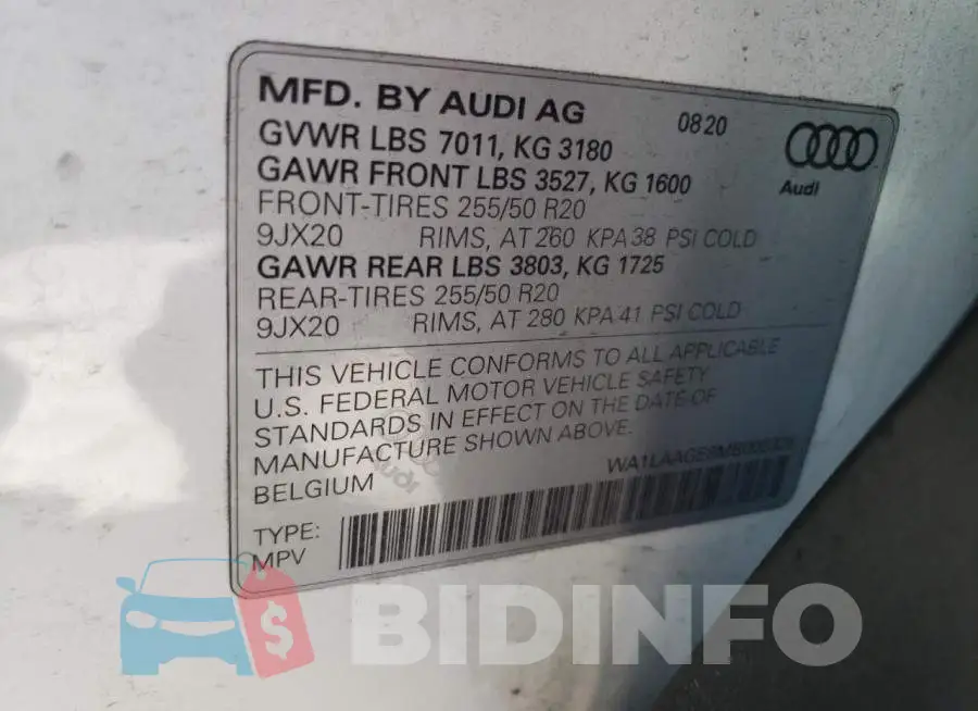 WA1LAAGE8MB002326 Photo# 13