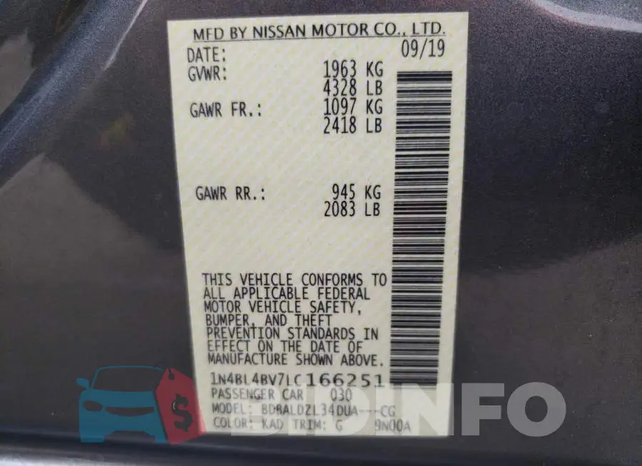 1N4BL4BV7LC166251 Photo# 10