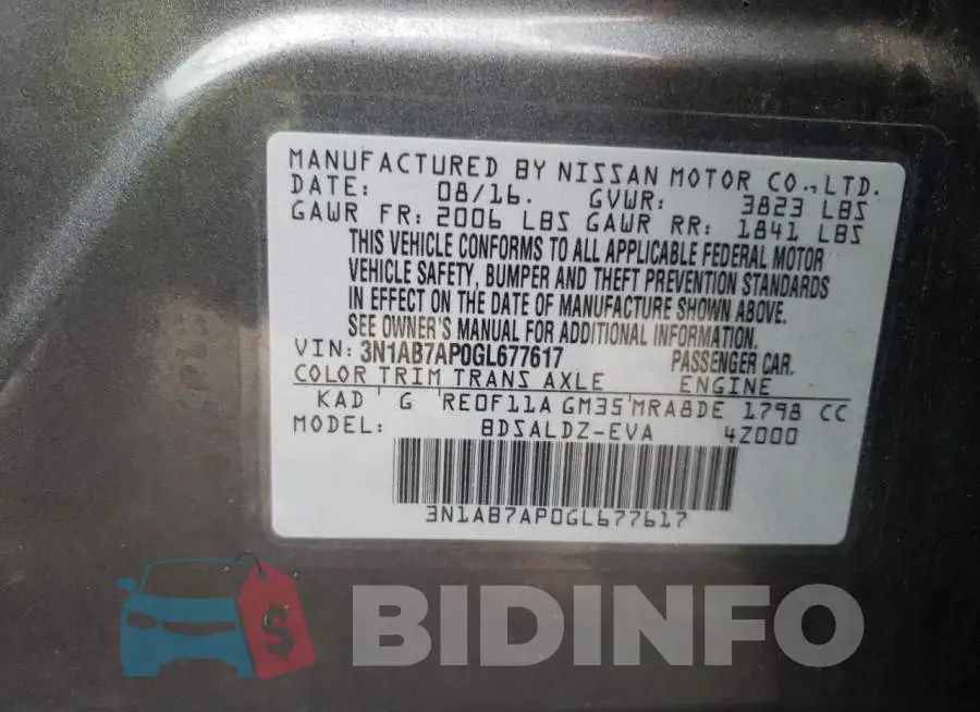 3N1AB7AP0GL677617 Photo# 13