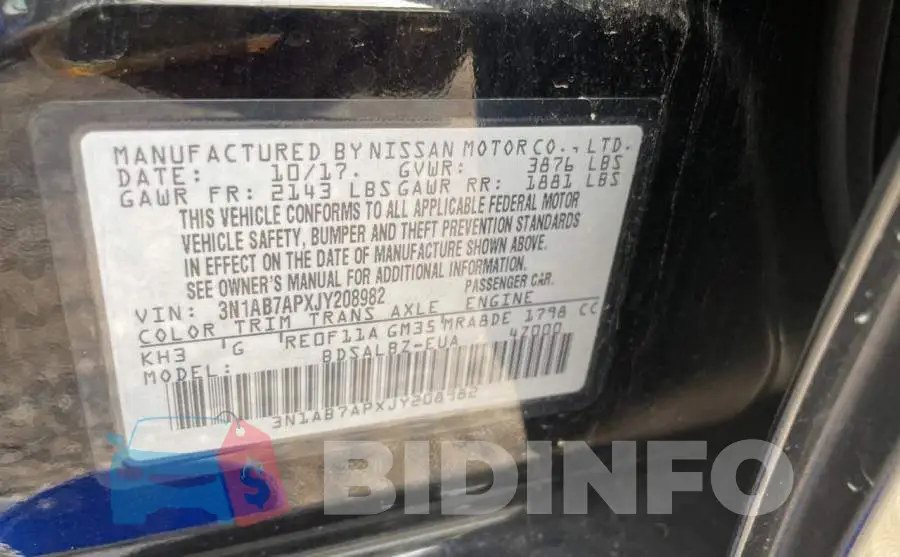3N1AB7APXJY208982 Photo# 10