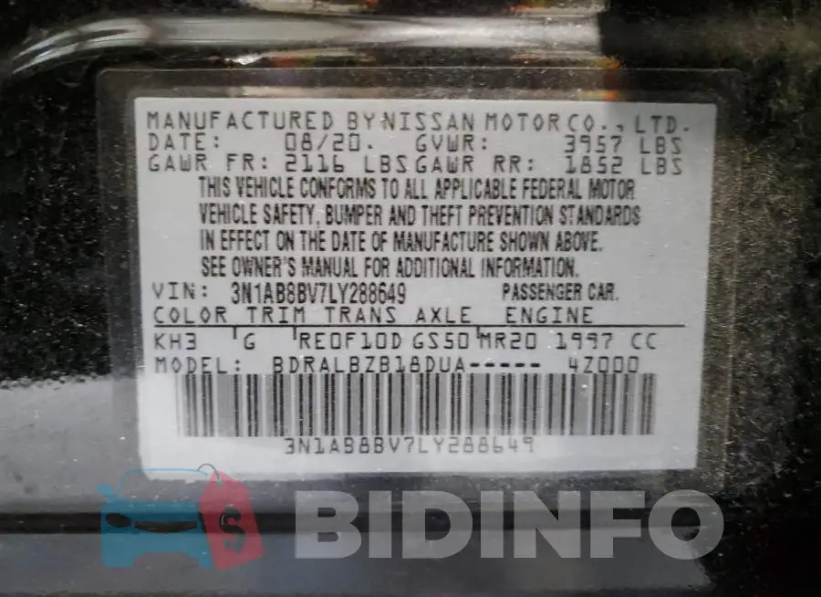 3N1AB8BV7LY288649 Photo# 12