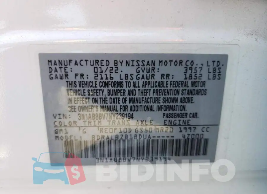 3N1AB8BV7NY239194 Photo# 12