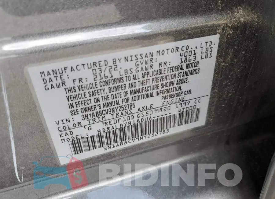 3N1AB8CV9NY252785 Photo# 13