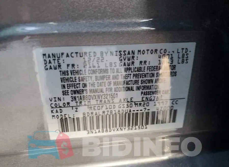 3N1AB8DVXNY321501 Photo# 12