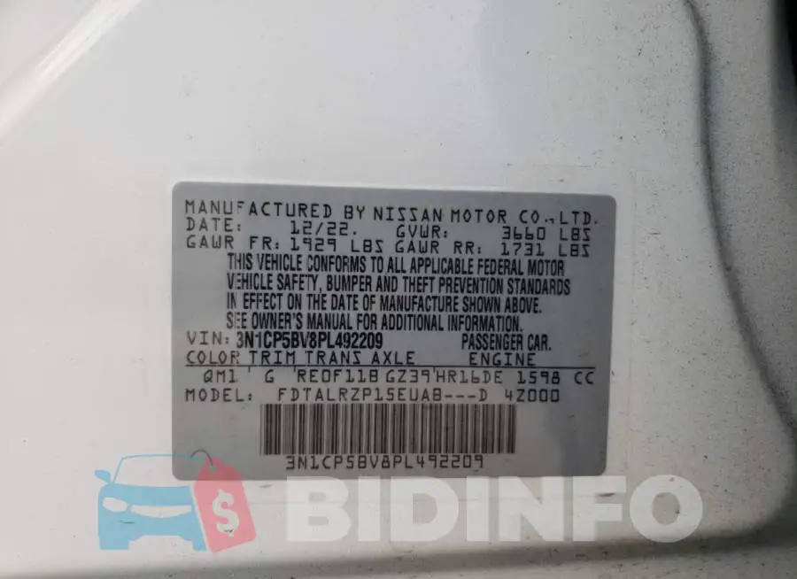 3N1CP5BV8PL492209 Photo# 13