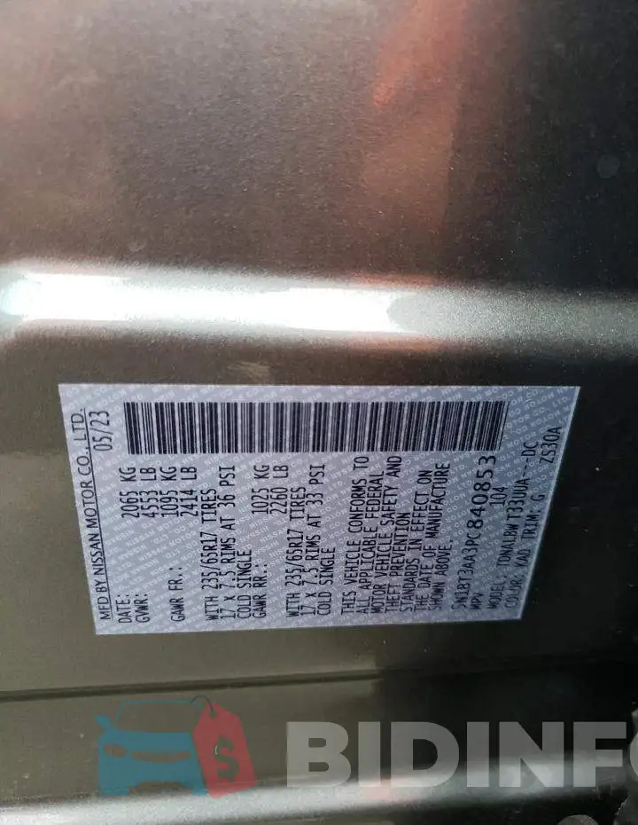 5N1BT3AA3PC840853 Photo# 12