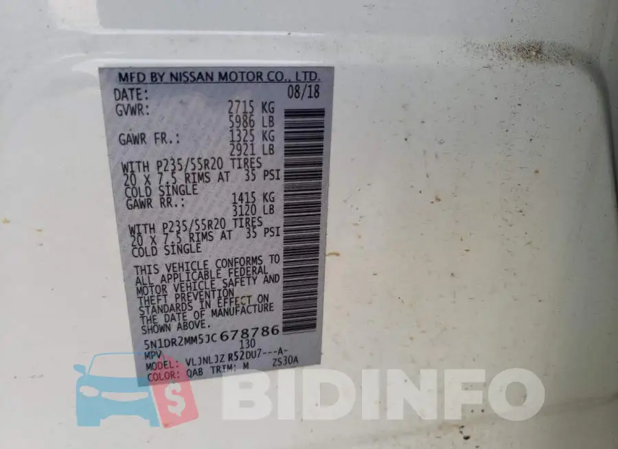 5N1DR2MM5JC678786 Photo# 13