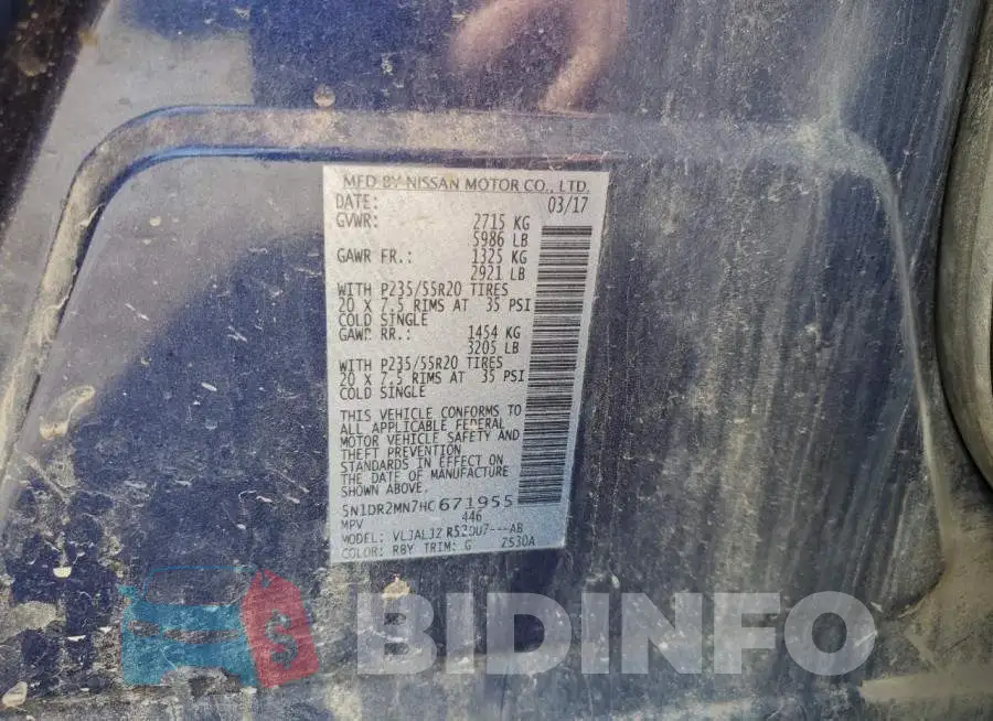 5N1DR2MN7HC671955 Photo# 13