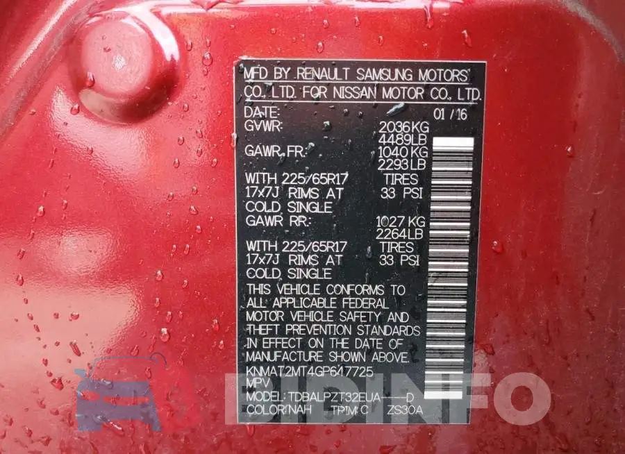 KNMAT2MT4GP647725 Photo# 12