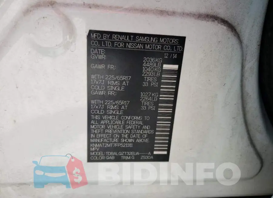 KNMAT2MT7FP521311 Photo# 13