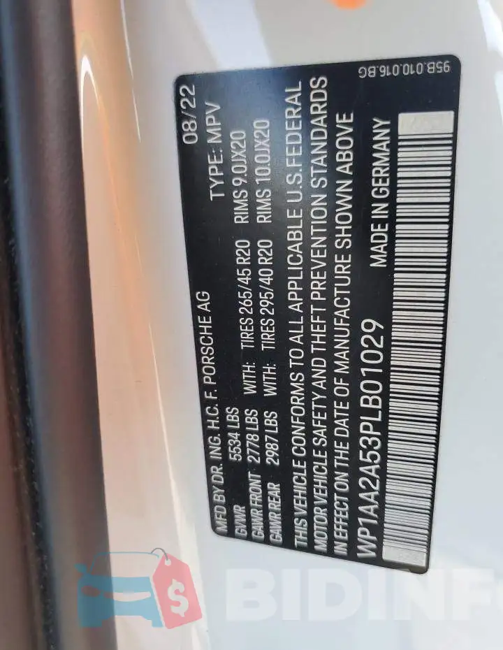 WP1AA2A53PLB01029 Photo# 12