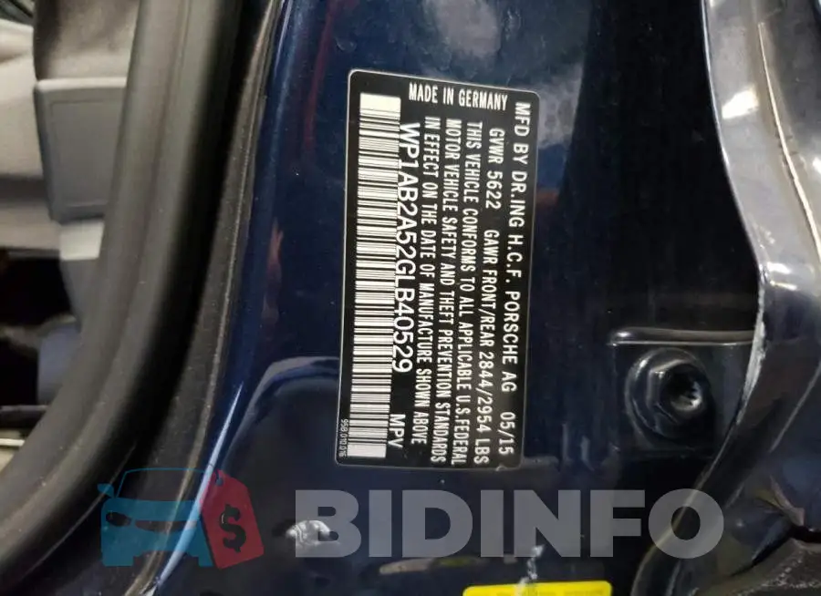 WP1AB2A52GLB40529 Photo# 13
