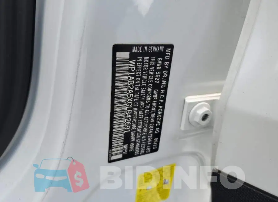 WP1AB2A5XGLB42691 Photo# 12