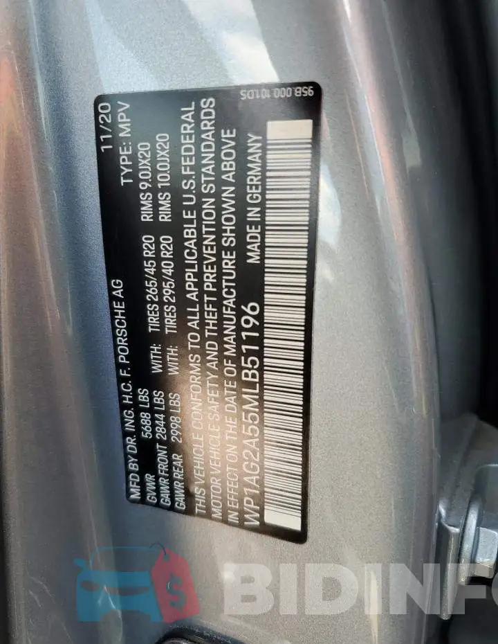 WP1AG2A55MLB51196 Photo# 13