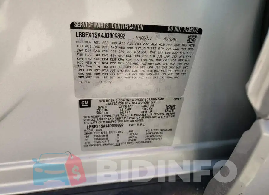 LRBFX1SA4JD009892 Photo# 12