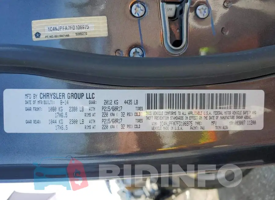 1C4NJPFA7FD106975 Photo# 12
