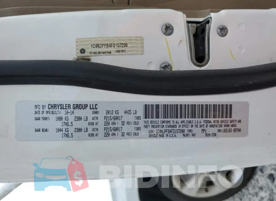 1C4NJPFB4FD157200 Photo# 13