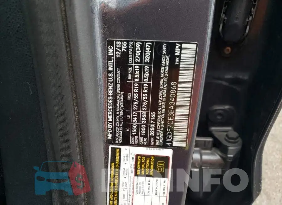 4JGDF7CE3EA340868 Photo# 13