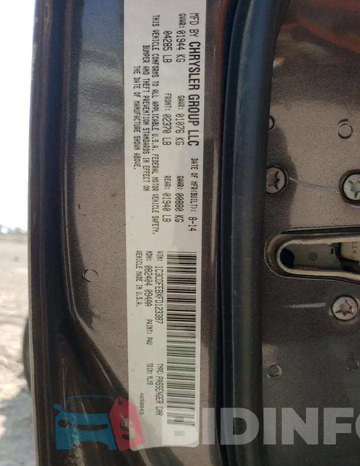1C3CDFEBXFD123387 Photo# 13