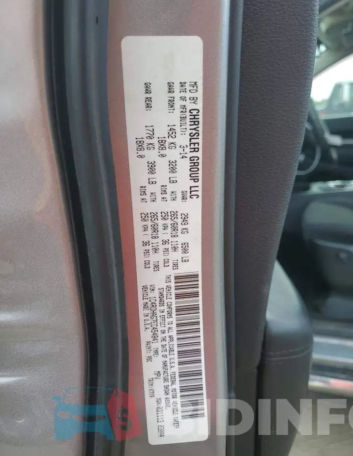 1C4RDHAG7EC454841 Photo# 13