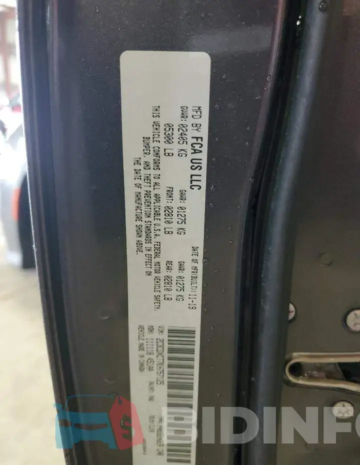 2C3CDXCT7KH757125 Photo# 12