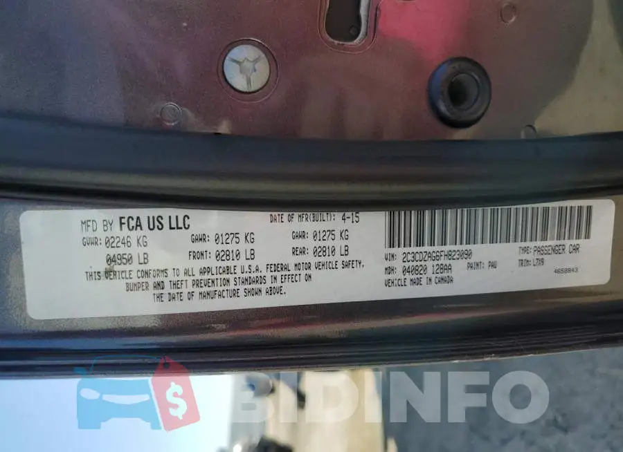 2C3CDZAG6FH823090 Photo# 13
