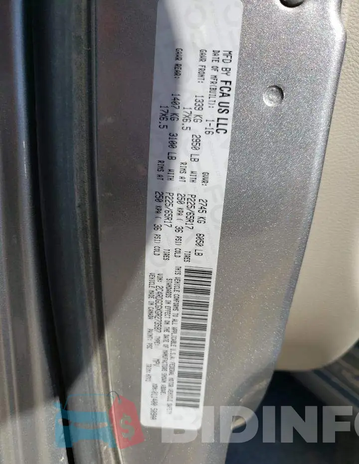 2C4RDGCGXGR273587 Photo# 13