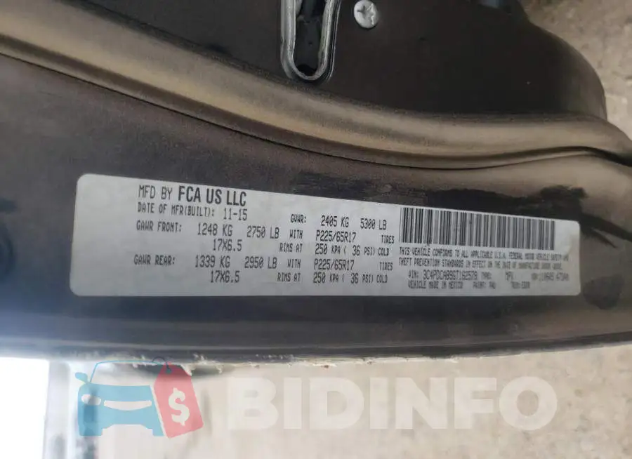 3C4PDCAB9GT162579 Photo# 14