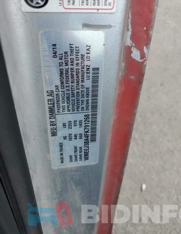 WMEEJ3BA4FK791268 Photo# 12