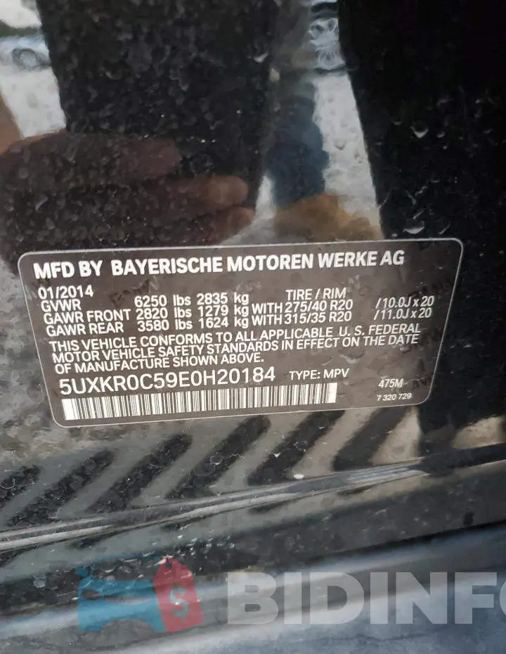 5UXKR0C59E0H20184 Photo# 12