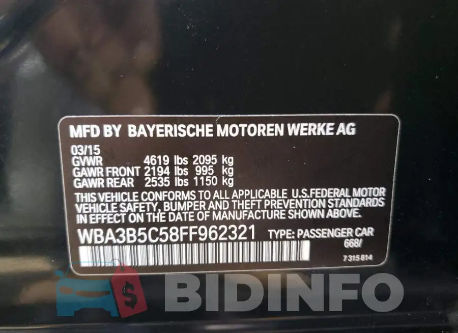 WBA3B5C58FF962321 Photo# 12