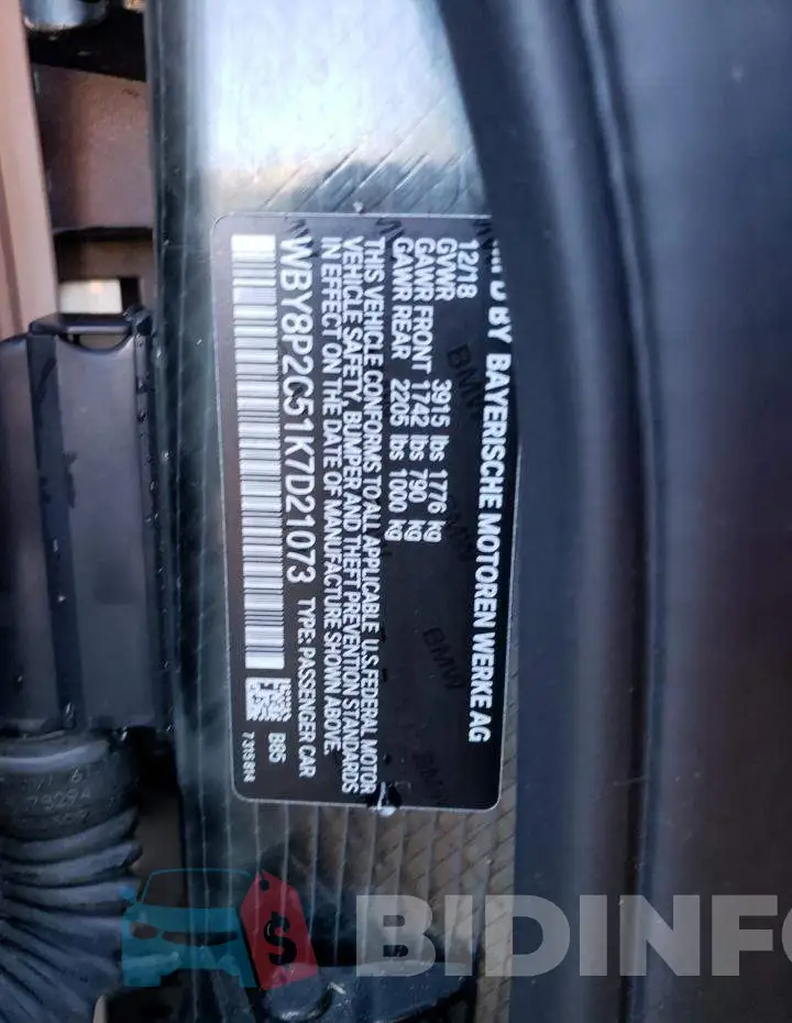 WBY8P2C51K7D21073 Photo# 12