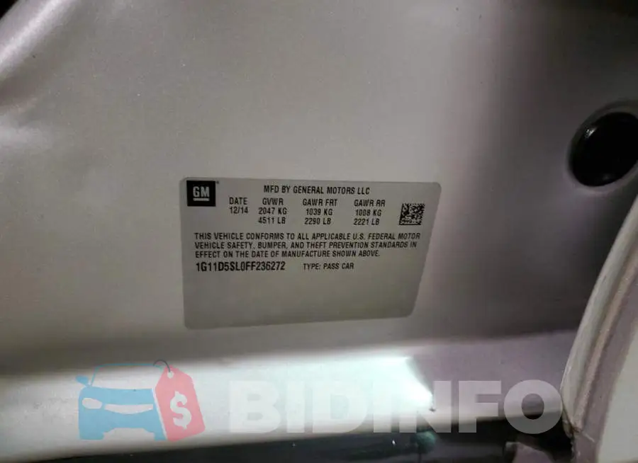 1G11D5SL0FF236272 Photo# 13