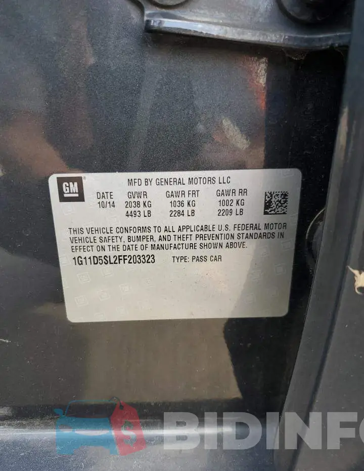 1G11D5SL2FF203323 Photo# 13