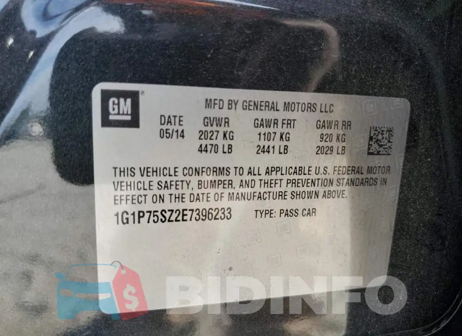 1G1P75SZ2E7396233 Photo# 12