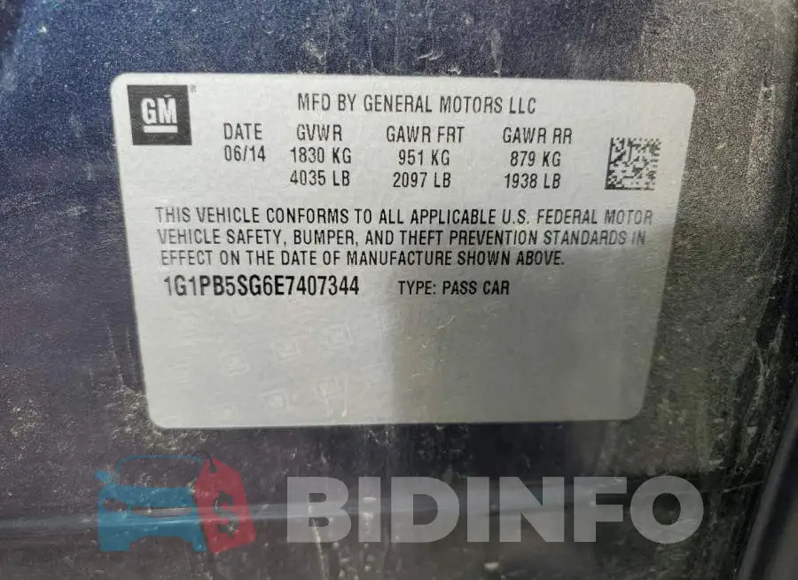 1G1PB5SG6E7407344 Photo# 12
