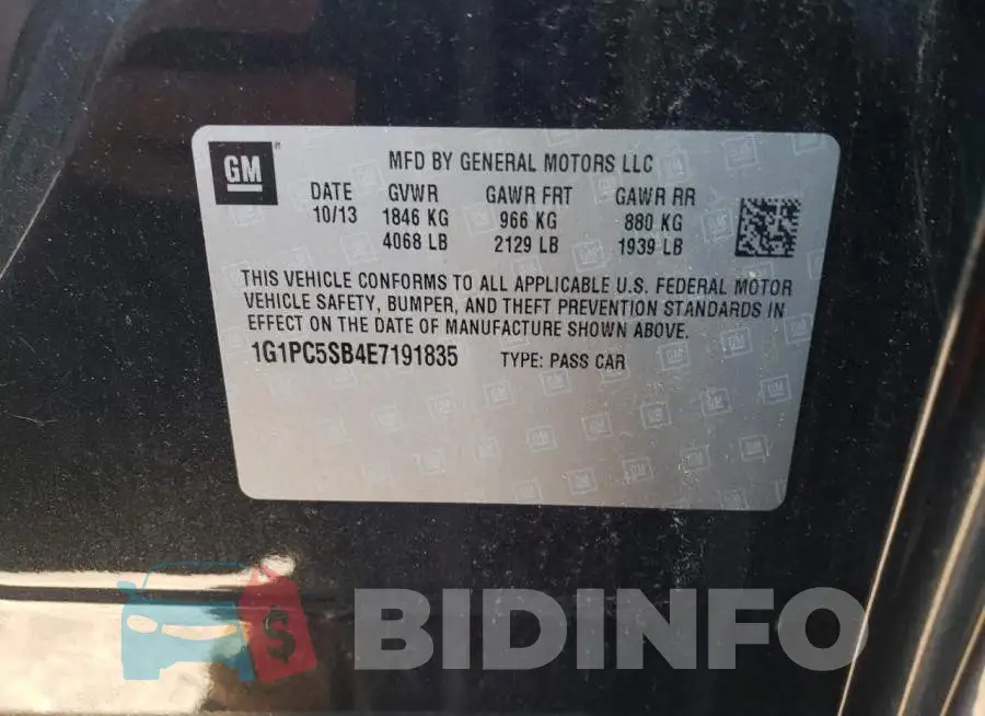 1G1PC5SB4E7191835 Photo# 12