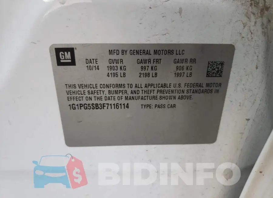 1G1PG5SB3F7116114 Photo# 12