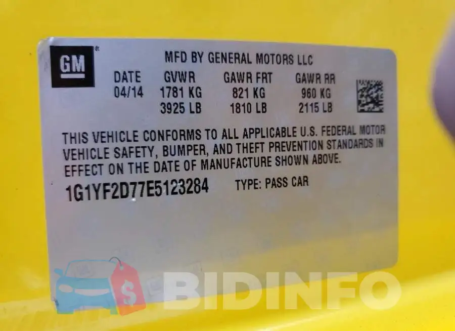 1G1YF2D77E5123284 Photo# 12