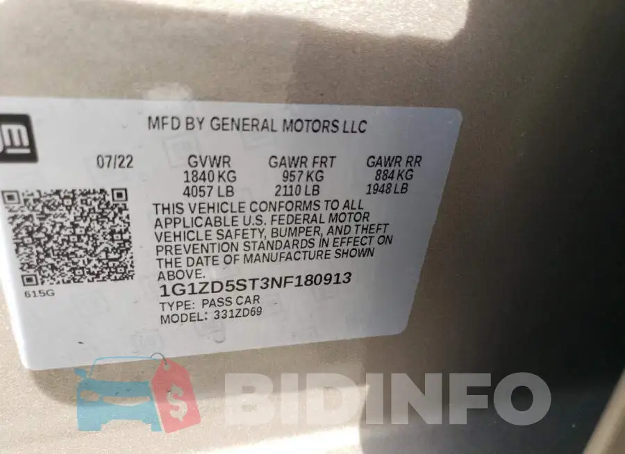 1G1ZD5ST3NF180913 Photo# 12