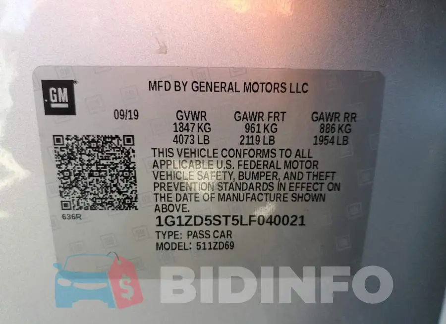 1G1ZD5ST5LF040021 Photo# 14