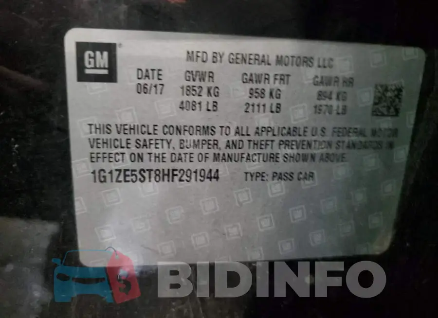 1G1ZE5ST8HF291944 Photo# 12