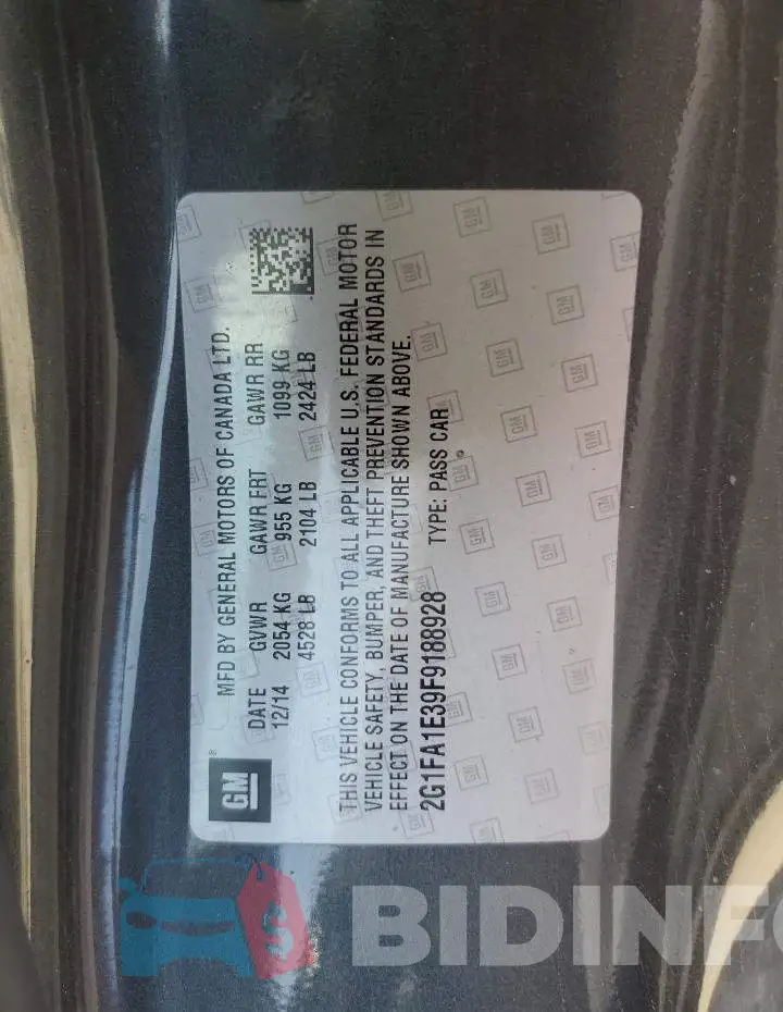 2G1FA1E39F9188928 Photo# 12
