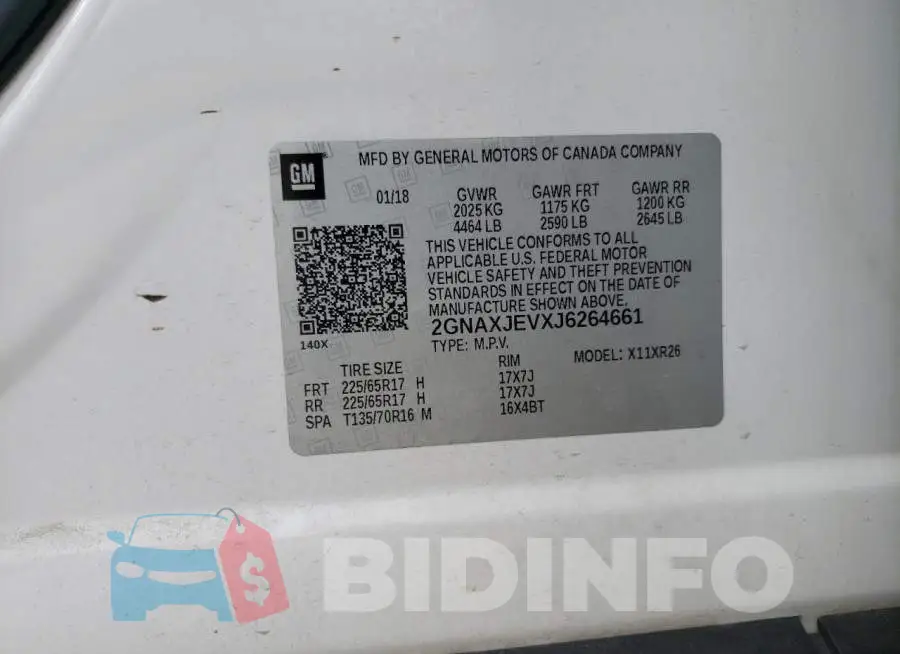 2GNAXJEVXJ6264661 Photo# 12