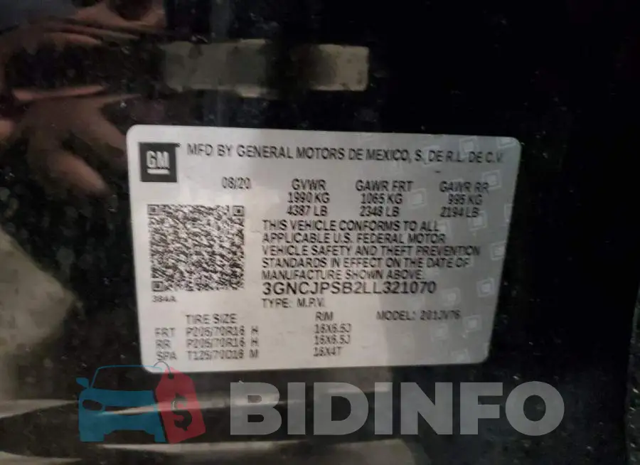 3GNCJPSB2LL321070 Photo# 13
