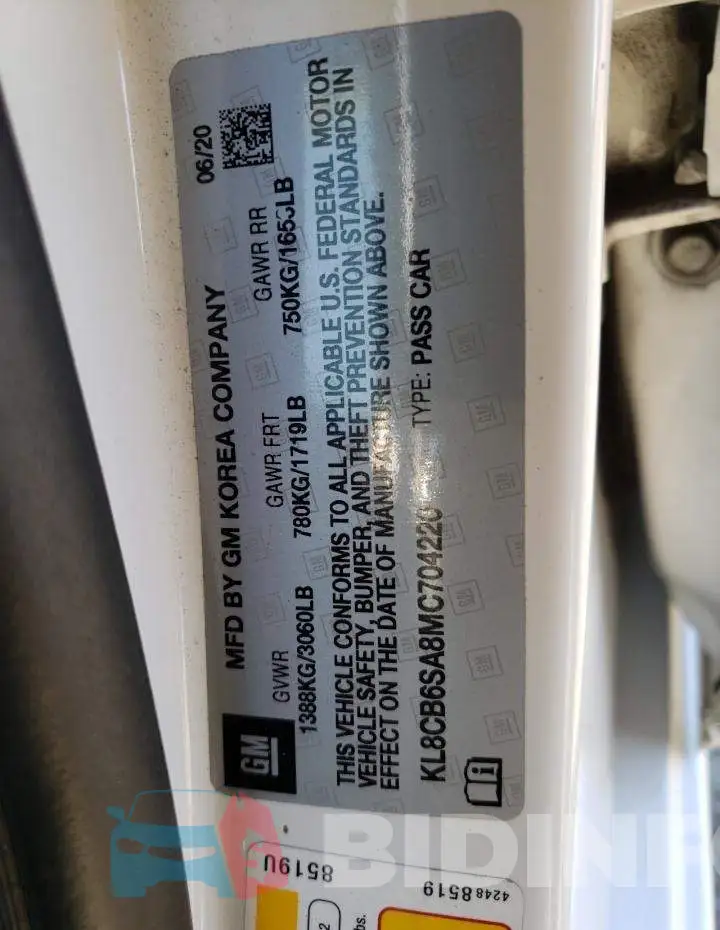 KL8CB6SA8MC704220 Photo# 12